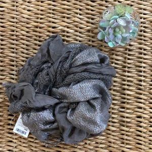 NWT Brown Sparkly Ruffle Scarf